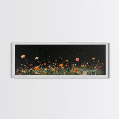 Dark & Moody Wild Flowers Canvas Print
