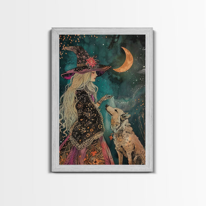 Witch and Dog - Wall Art