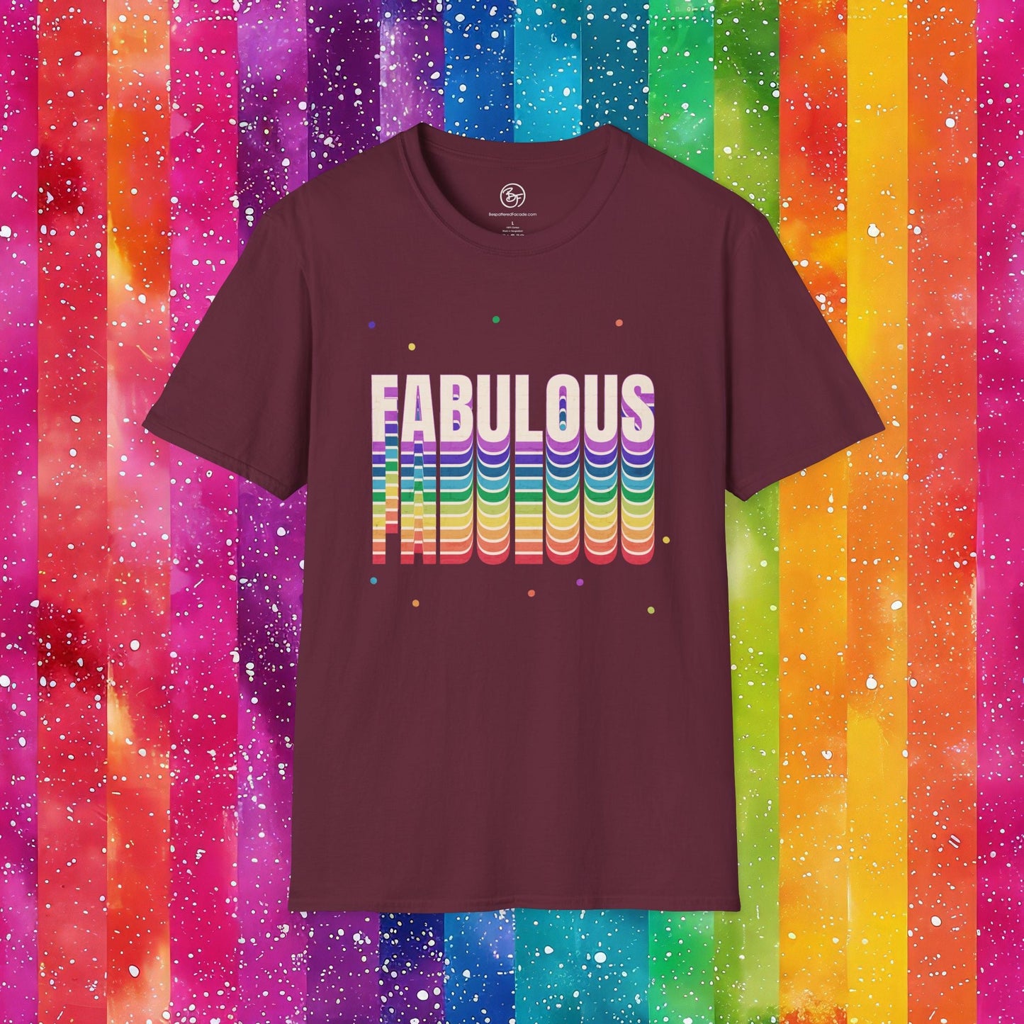 Bespattered Facade Rainbow Fabulous Unisex Softstyle T-Shirt