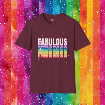 Bespattered Facade Rainbow Fabulous Unisex Softstyle T-Shirt