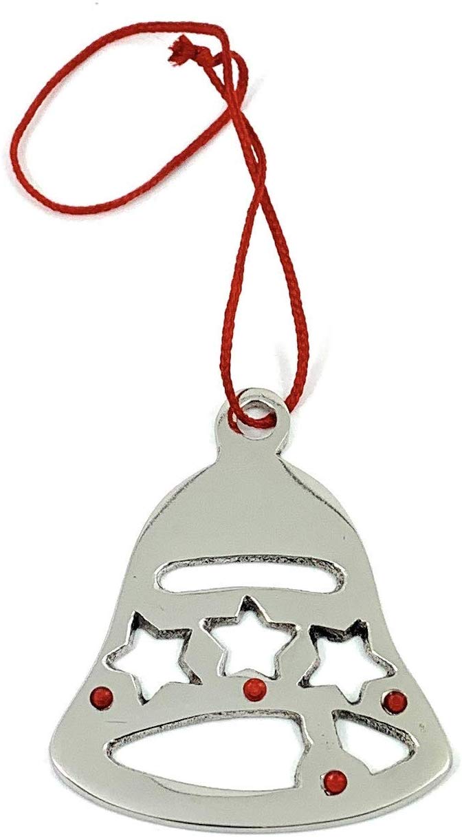 Handmade Christmas Ornaments Set of 4 with Red Ruby