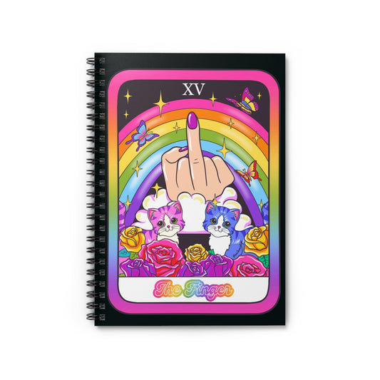 The Finger Tarot Notebook – Funny Rainbow Spiral Journal