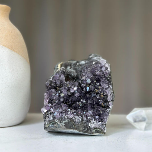 Amethyst cluster on SALE, Amethyst with agate formations