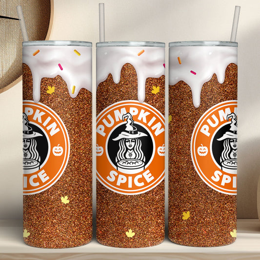 Pumpkin Spice Tumbler – Handmade Fall & Halloween Drinkware
