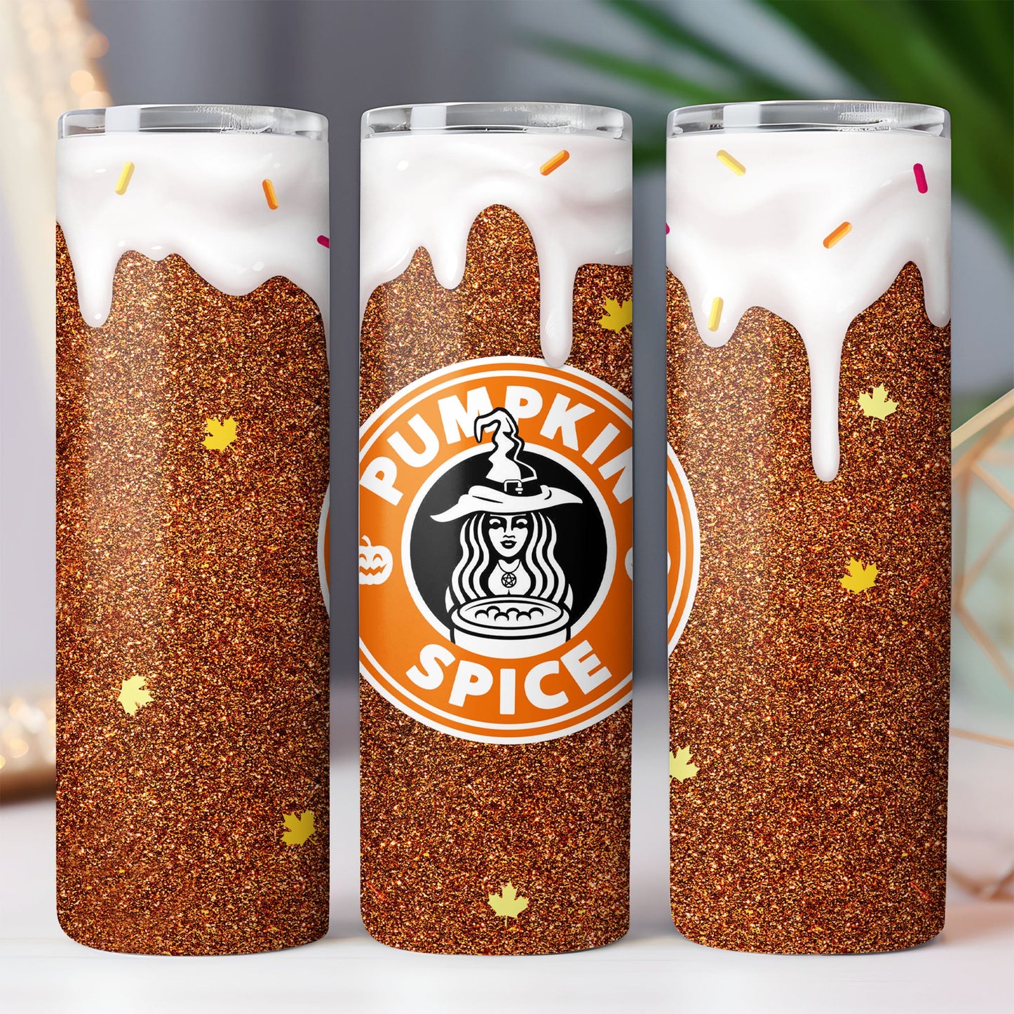 Pumpkin Spice Tumbler – Handmade Fall & Halloween Drinkware