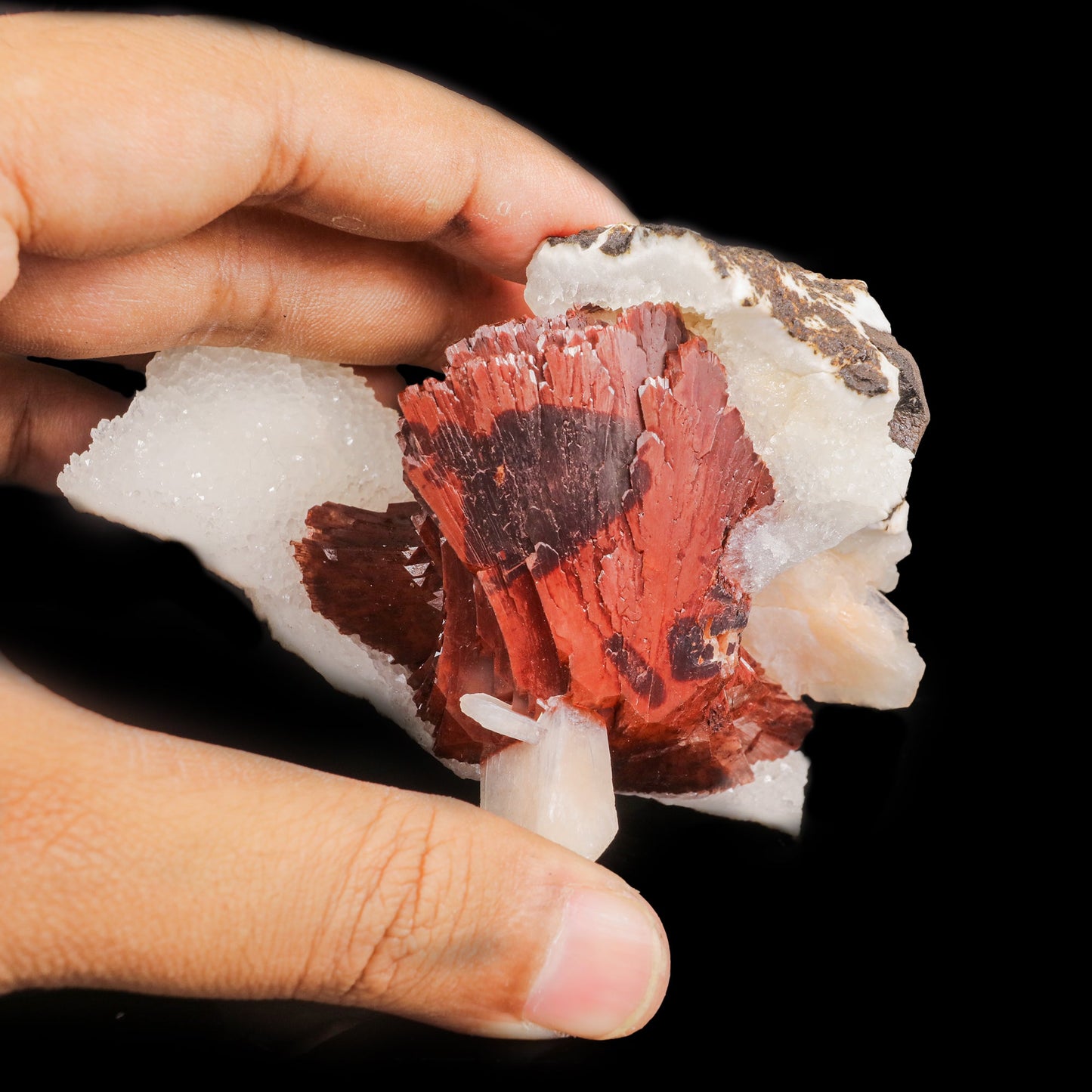 Red Heulandite Natural Mineral Specimen  # B 6859