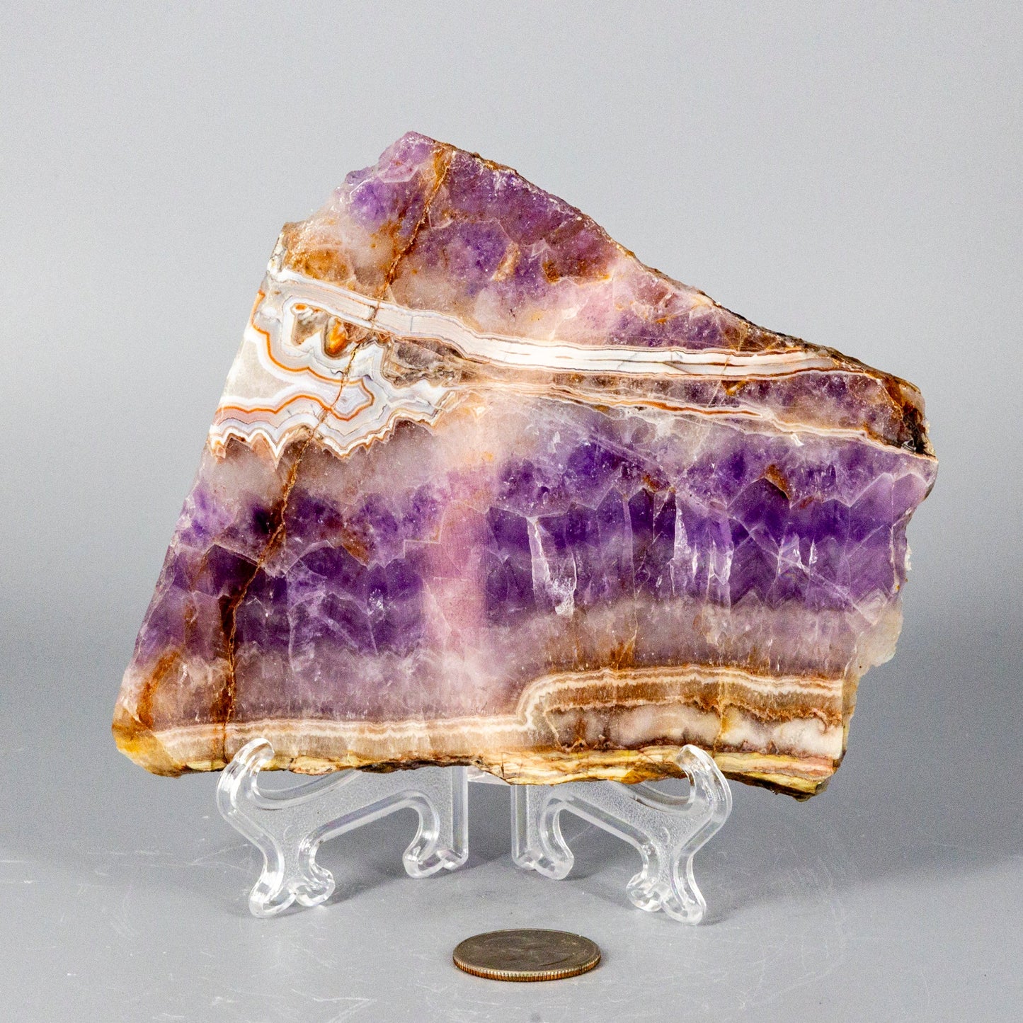 Amethyst "Laced" Agate Crystal Slab