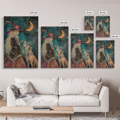 Witch and Dog - Wall Art