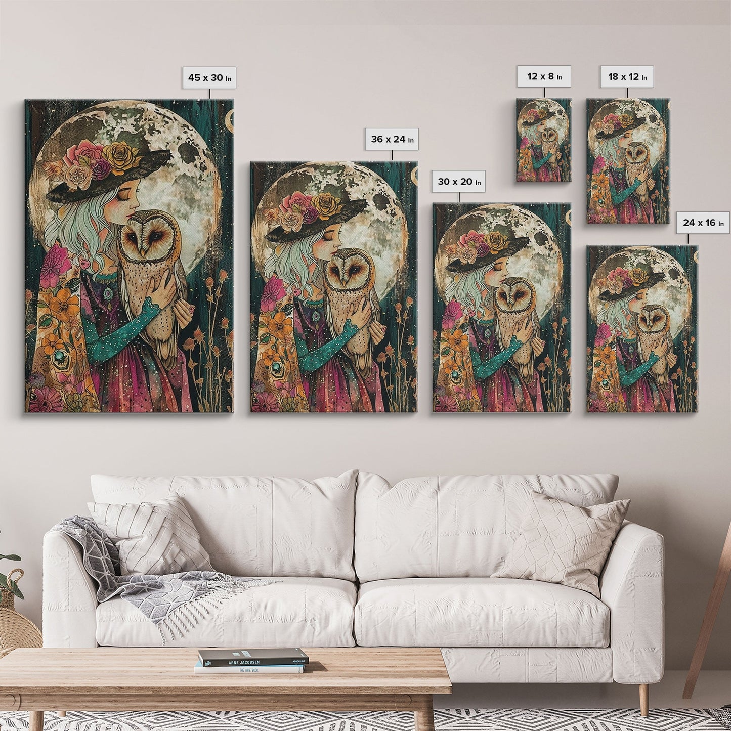 Witch Holding Owl wall art