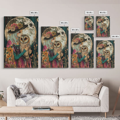 Witch Holding Owl wall art