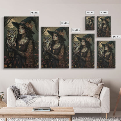 Witch with Owl - Wall Art