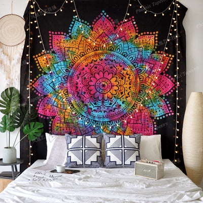 Bright Mandala tapestry