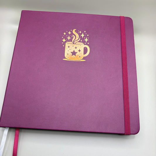 Mystical Mug Journal 160gsm Dot Grid | Premium Dot Grid Notebook | Perfect for Journaling, Sketching & Planning with Gold Holo foil