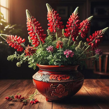 Red Dwarf Bonnet Flower Seeds for Planting – Heirloom & Non-GMO Compact Blooms for Borders and Containers