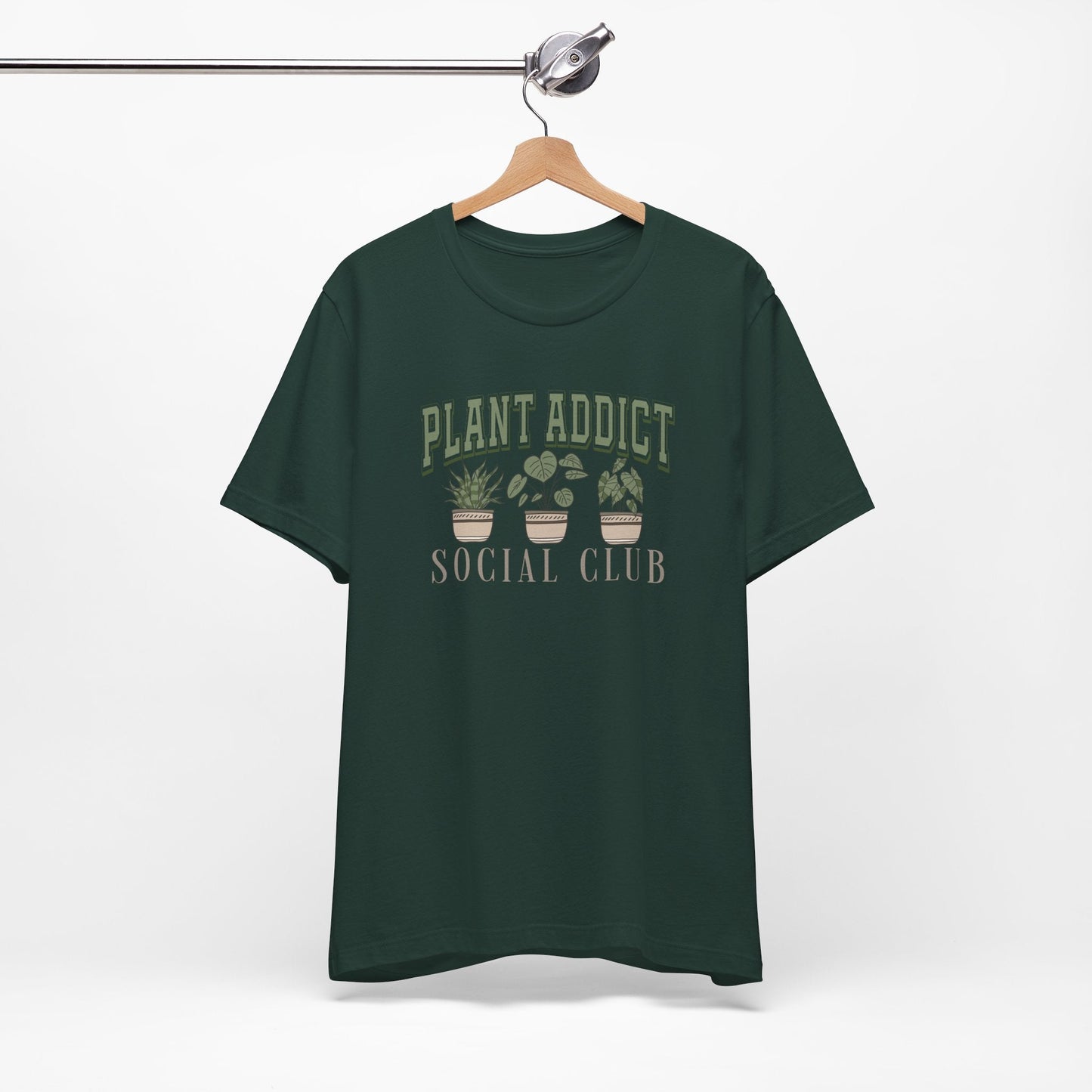 Plant Addict Social Club Unisex Tee - House Plant Lover Gift and gardening shirt for gardener