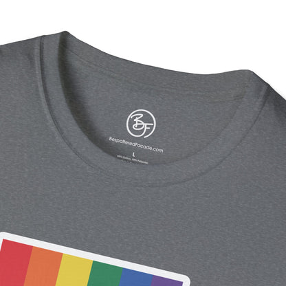 Bespattered Facade Rainbow Battery Unisex Softstyle T-Shirt