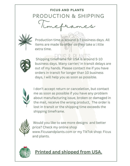 Cute ghost with monstera leaves waterproof sticker for plant lovers, plant lady, plant mama.