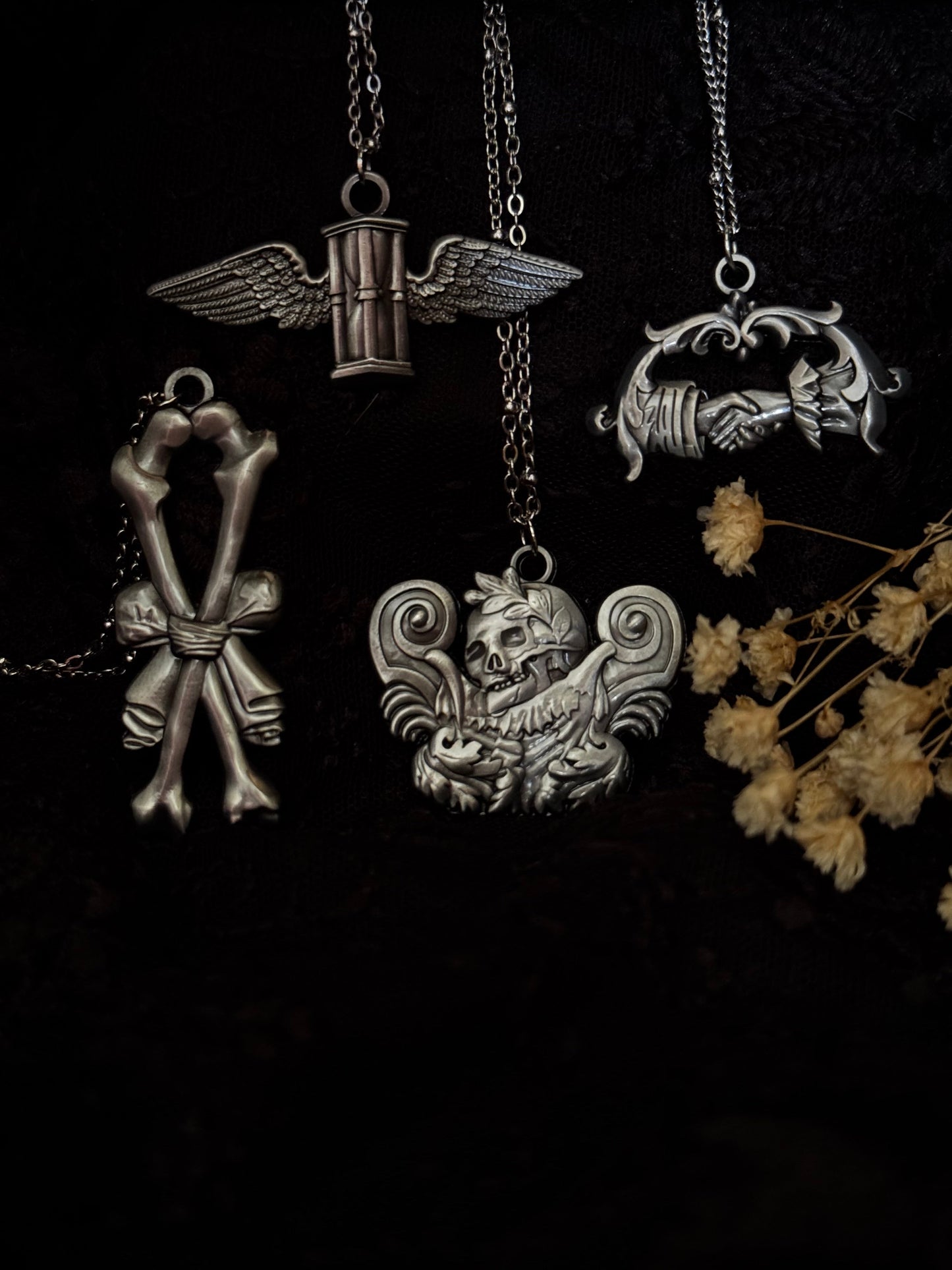 Carved In Stone- Hour Glass with Wings