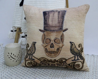 20" x 20" Halloween Embroidred Throw Pillow