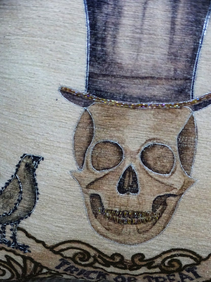 20" x 20" Halloween Embroidred Throw Pillow