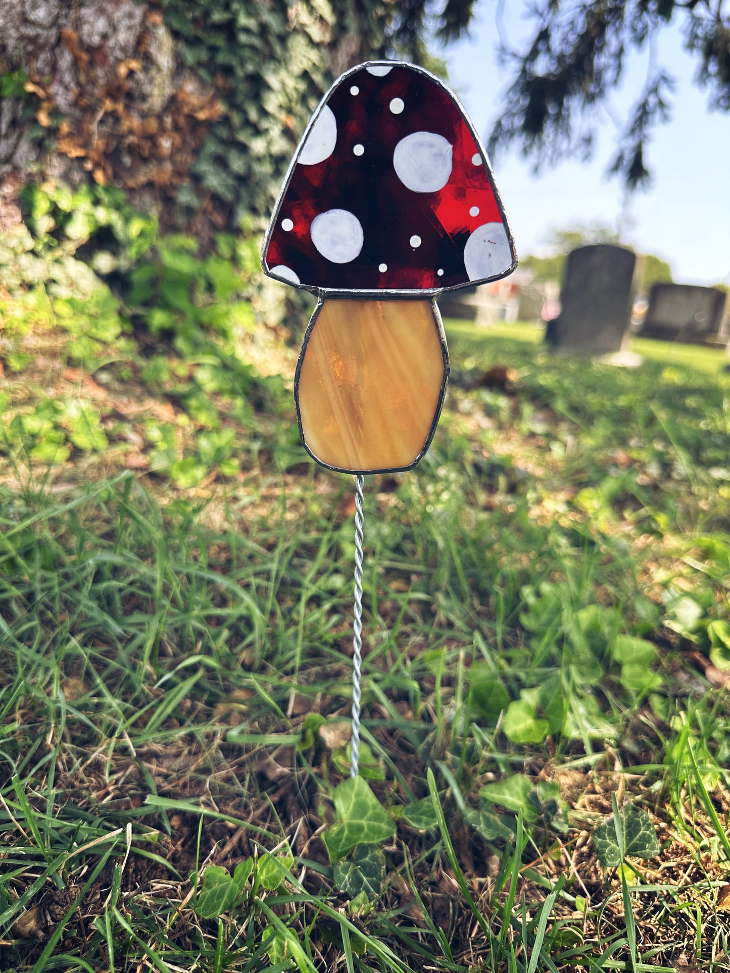 Mushroom Garden Stake