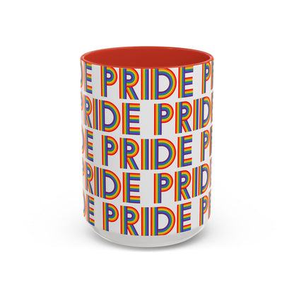 Bespattered Facade Pride Rainbow Ribbon Letters Mug | Eight Colors | 11oz or 15oz