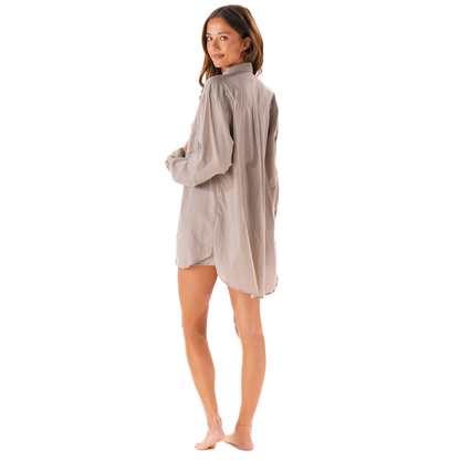 Stone Boyfriend Button Up