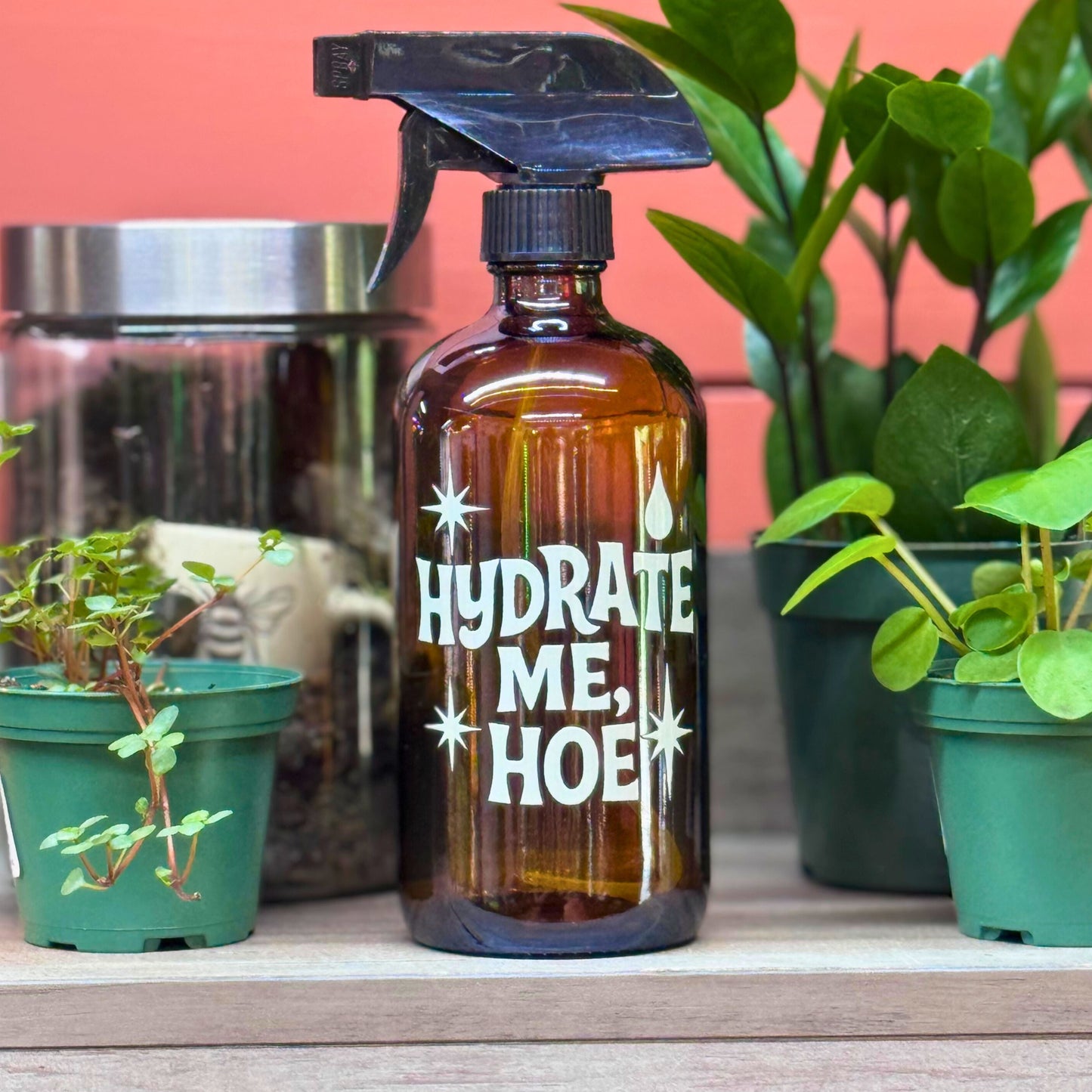 "Hydrate Me, Hoe" - Water Plant Spray Bottle