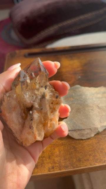 Natural Kundalini Citrine Phaser Cluster 🌠✨