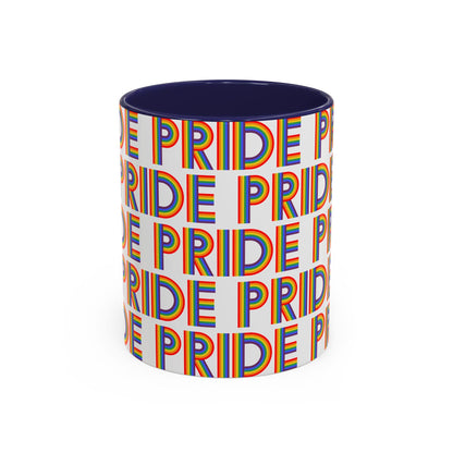 Bespattered Facade Pride Rainbow Ribbon Letters Mug | Eight Colors | 11oz or 15oz