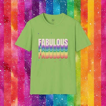 Bespattered Facade Rainbow Fabulous Unisex Softstyle T-Shirt