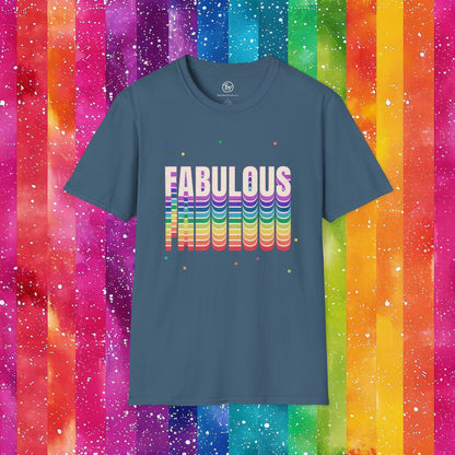 Bespattered Facade Rainbow Fabulous Unisex Softstyle T-Shirt