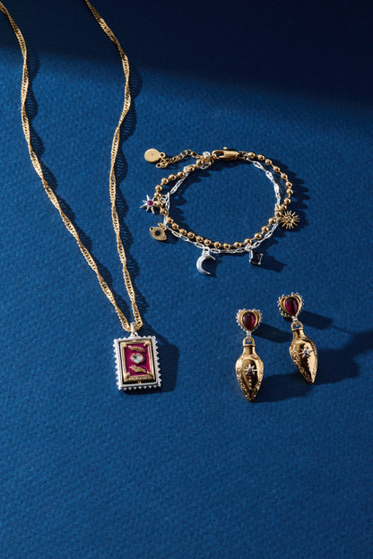 Tarot Card Reversible Spinner Pendant Necklace