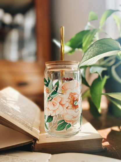Peony Fey Glass, handmade