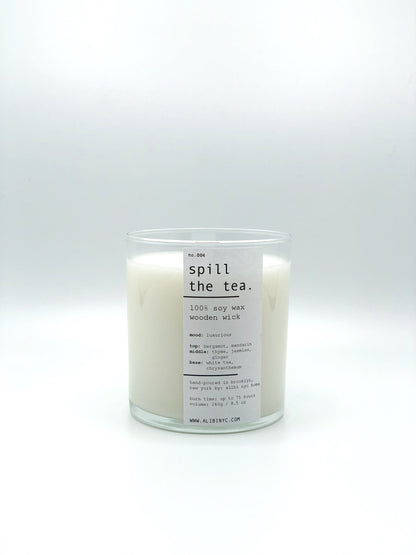 SPILL THE TEA | 100% SOY WOODEN WICK CANDLE