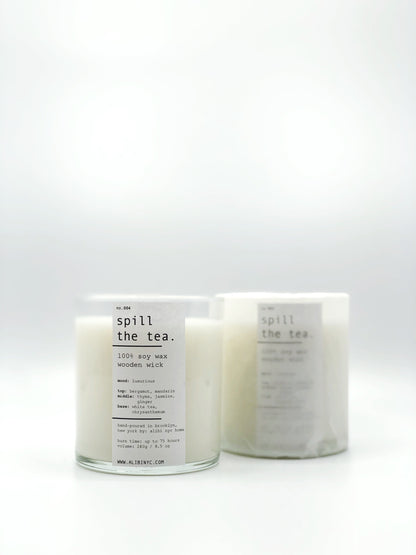 SPILL THE TEA | 100% SOY WOODEN WICK CANDLE
