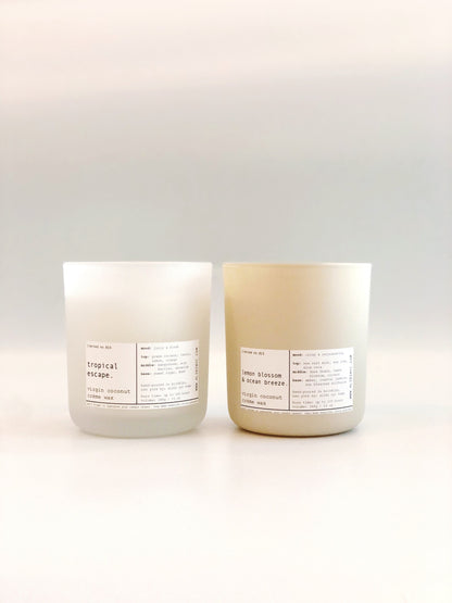 TROPICAL ESCAPE | VIRGIN COCONUT CRÈME WAX & WOODEN WICK CANDLE