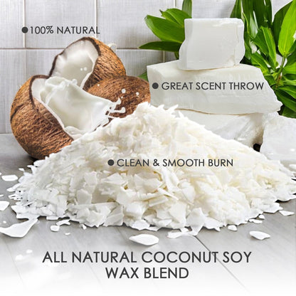 Island Zen Crystal Candle with Quartz | Coconut-Soy Wax Candle, 9oz