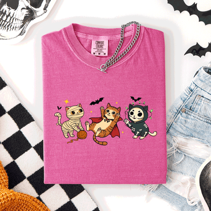 Adorable Halloween Cats - Comfort Colors T-Shirt