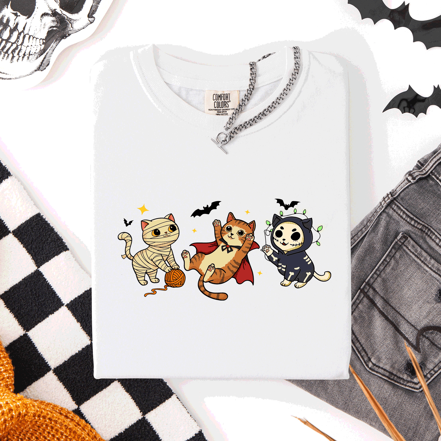 Adorable Halloween Cats - Comfort Colors T-Shirt