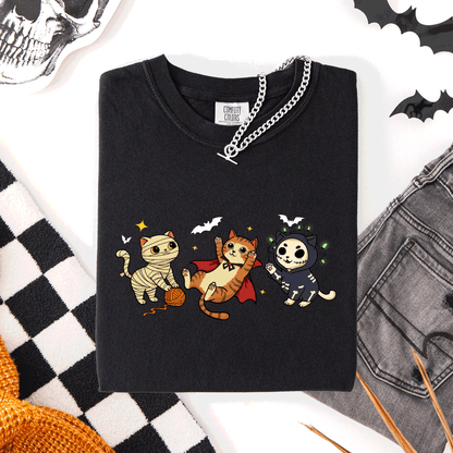 Adorable Halloween Cats - Comfort Colors T-Shirt