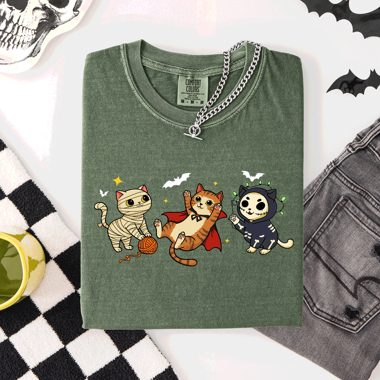 Adorable Halloween Cats - Comfort Colors T-Shirt