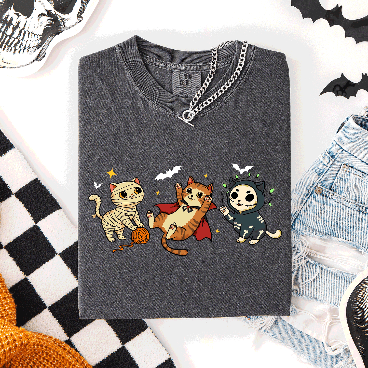 Adorable Halloween Cats - Comfort Colors T-Shirt