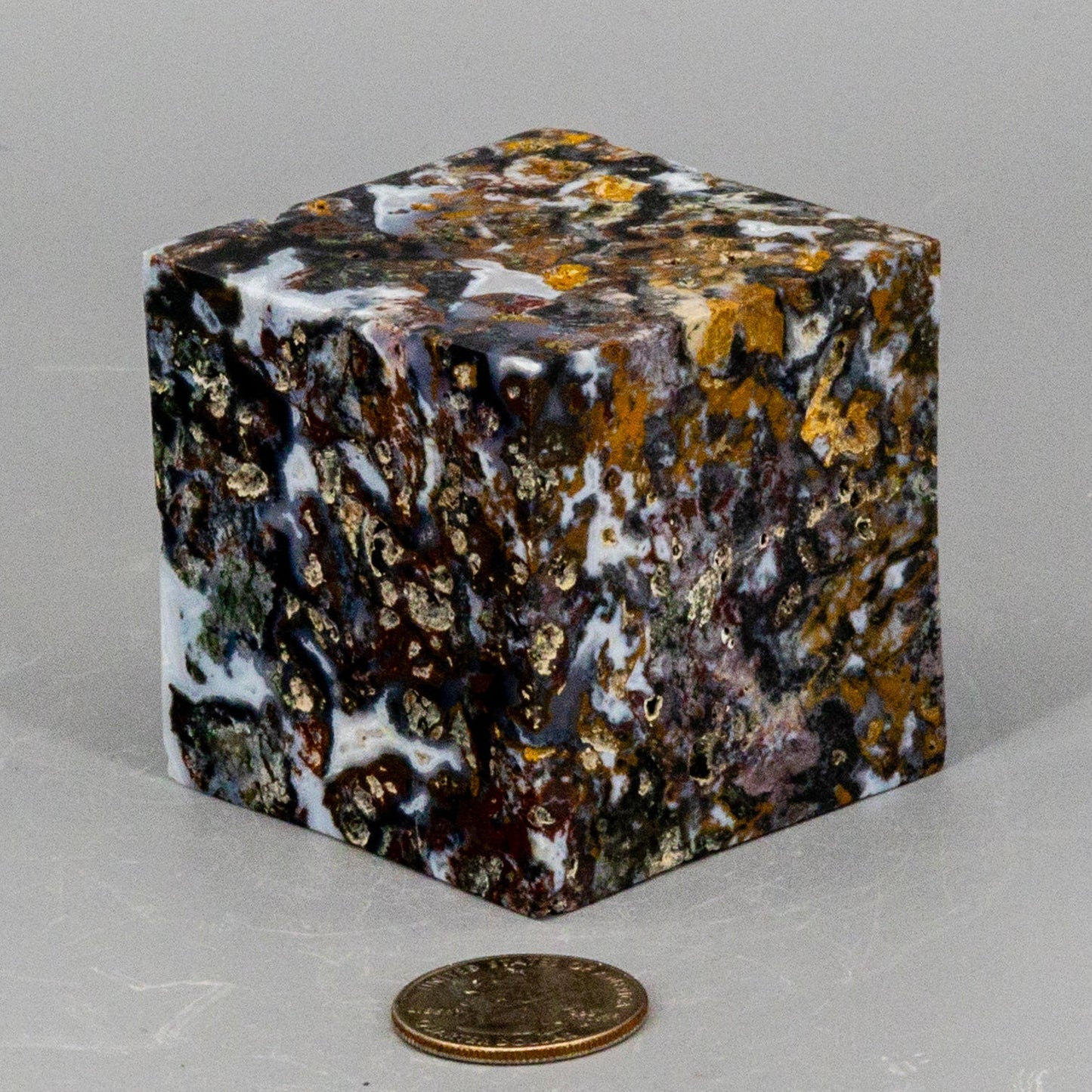 Agate Cube w/t cut Corner