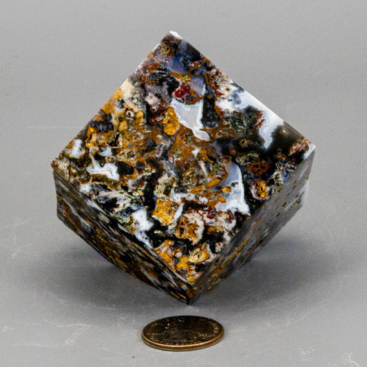 Agate Cube w/t cut Corner