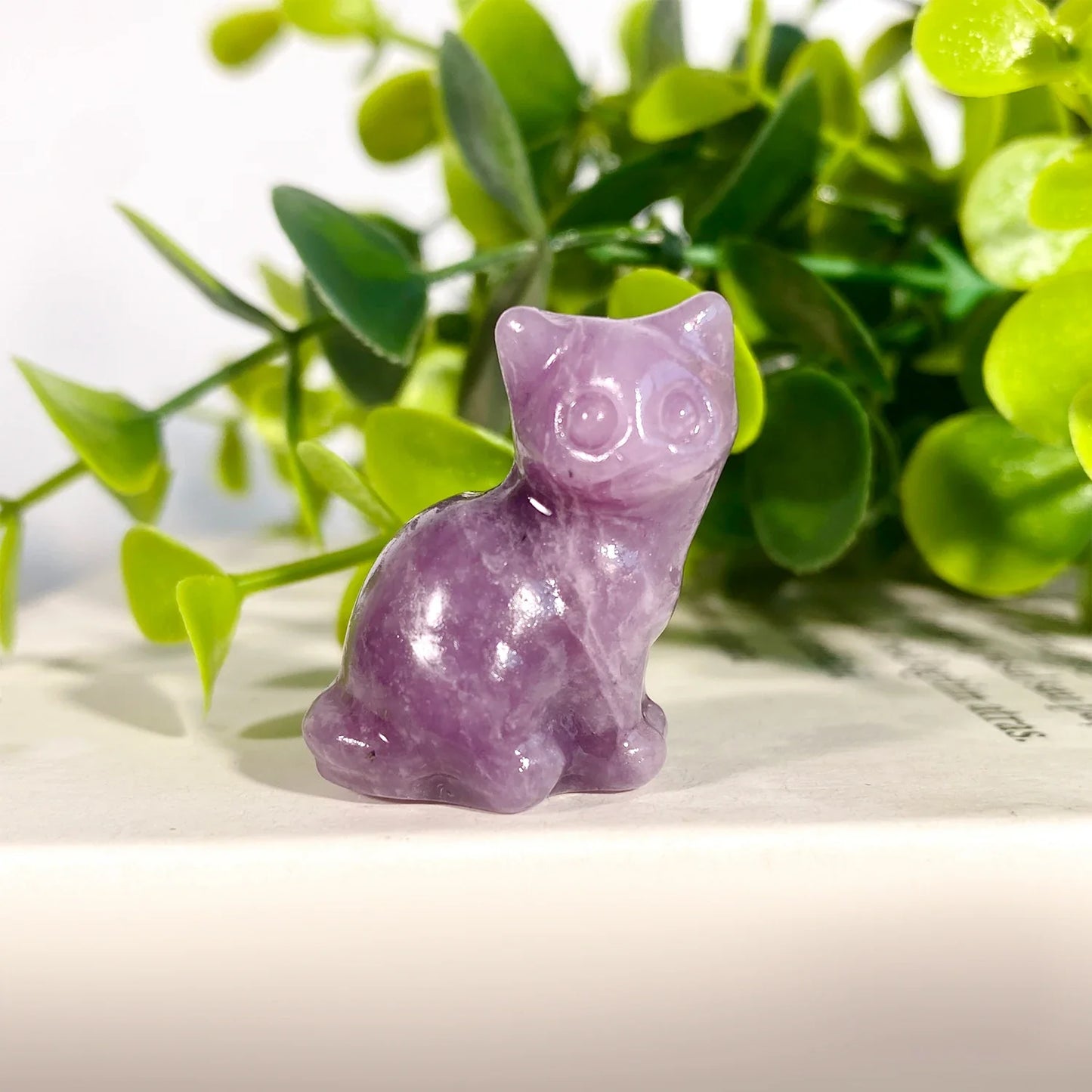 Crystal Cat Statue