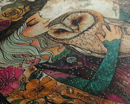 Witch Holding Owl wall art