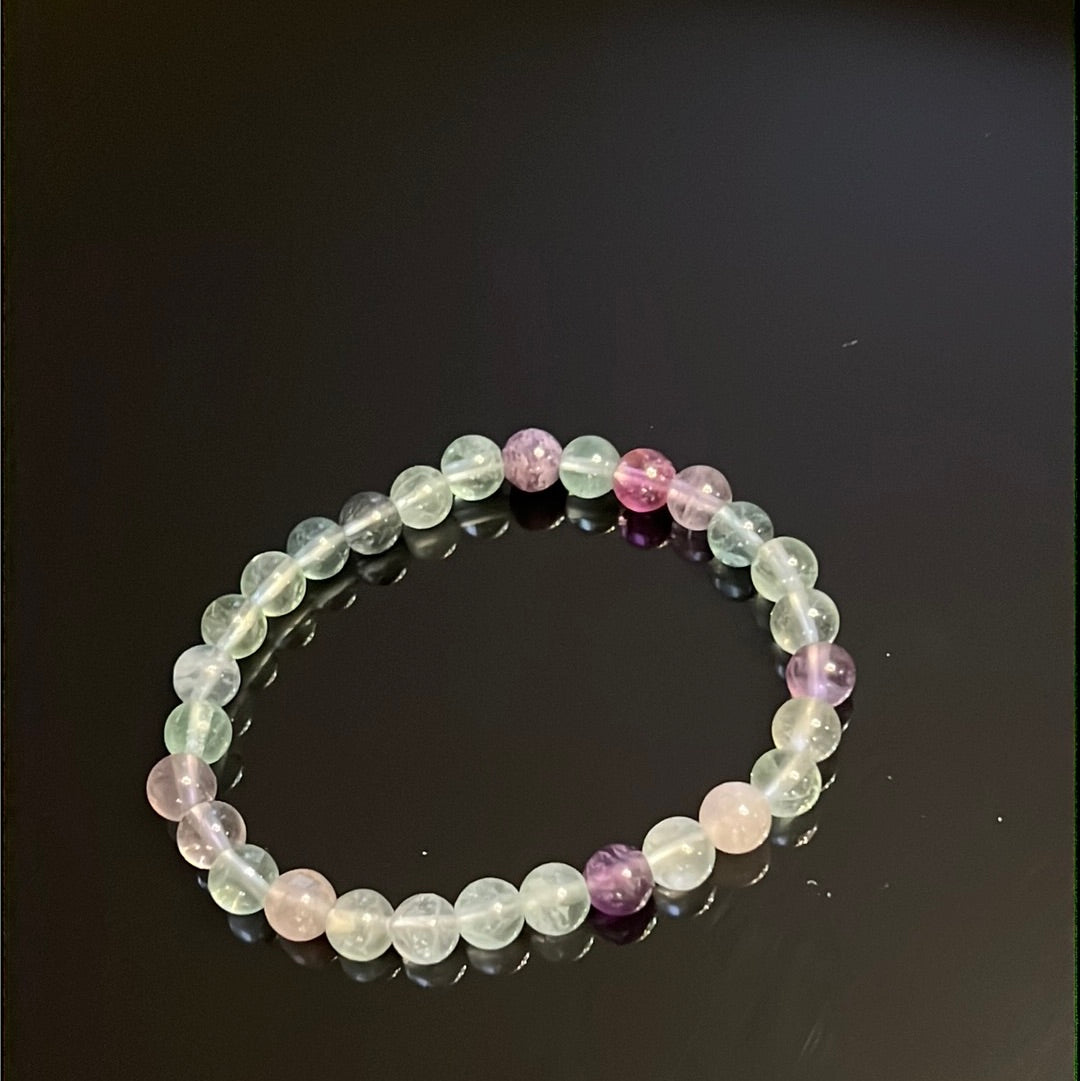 Rainbow Fluorite Bracelet - protective & grounding