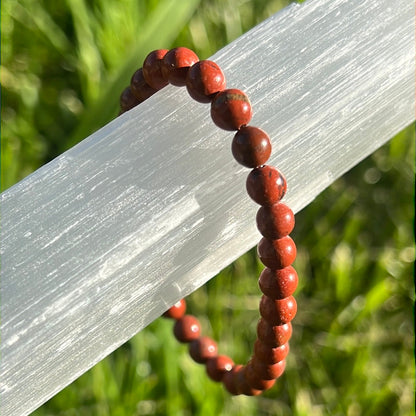 Red Jasper Stretchable Bracelet - sexual desire and playfulness
