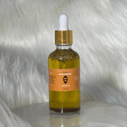 Organic Beard & Hair Growth Oil – 2oz Handmade Natural Formula